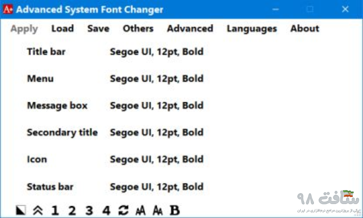 Advanced System Font Changer دانلود