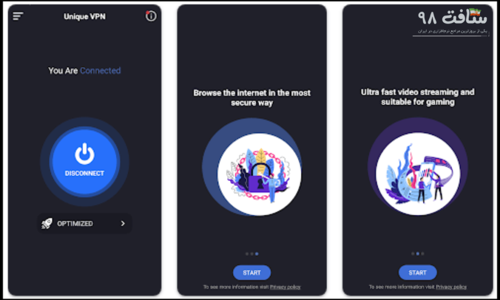 دانلود Unique VPN با لینک مستقیم برای اندروید 2023 - Soft98